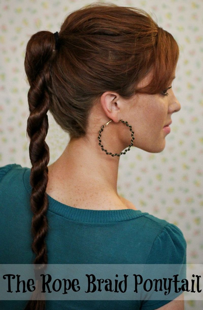 Twisted Rope Braid Ponytail