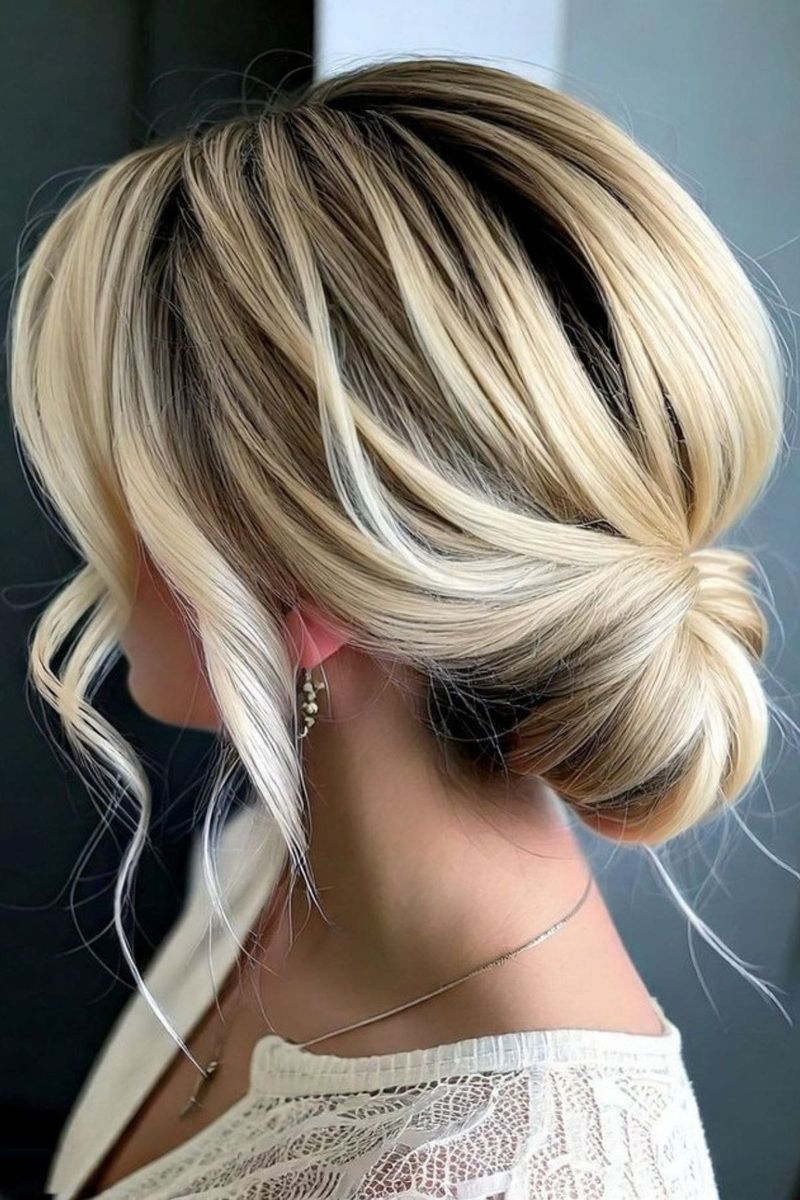 Side-Swept Updo with Texture