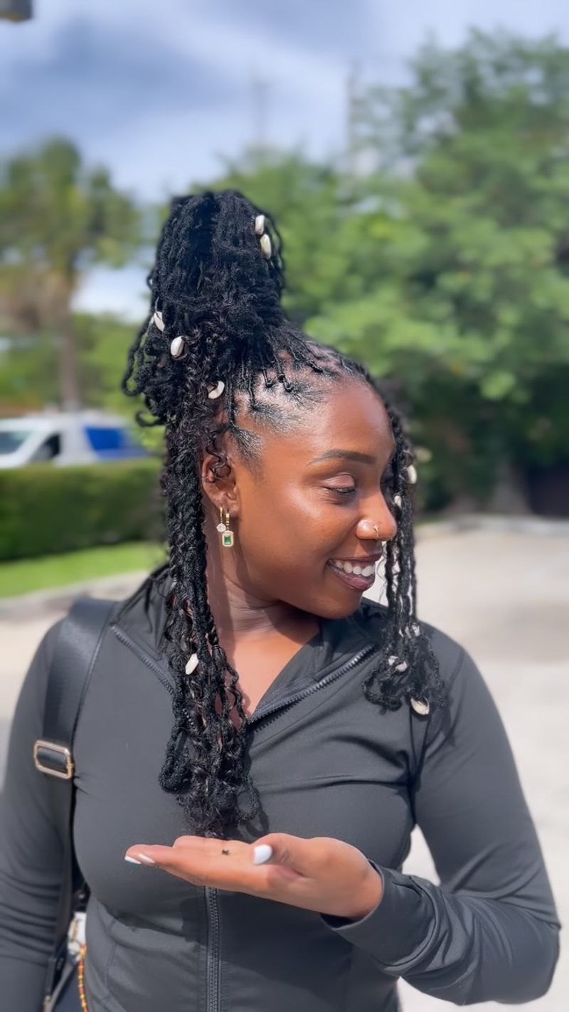 Goddess Locs with Shells