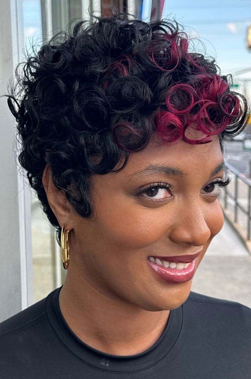 Textured Pixie with Defined Curls