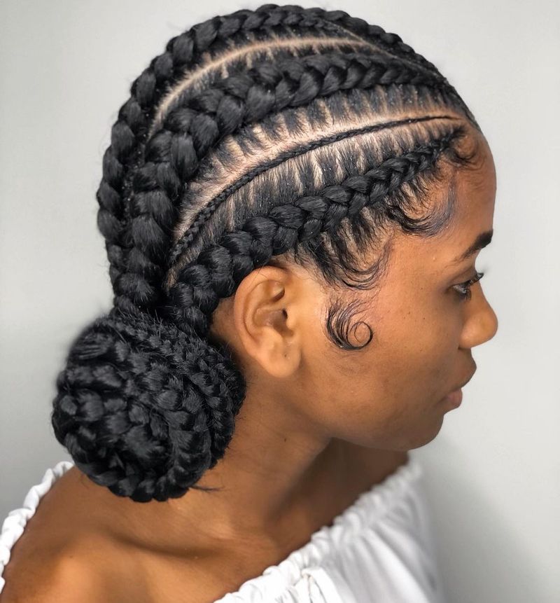 Detailed Feed-In Cornrows