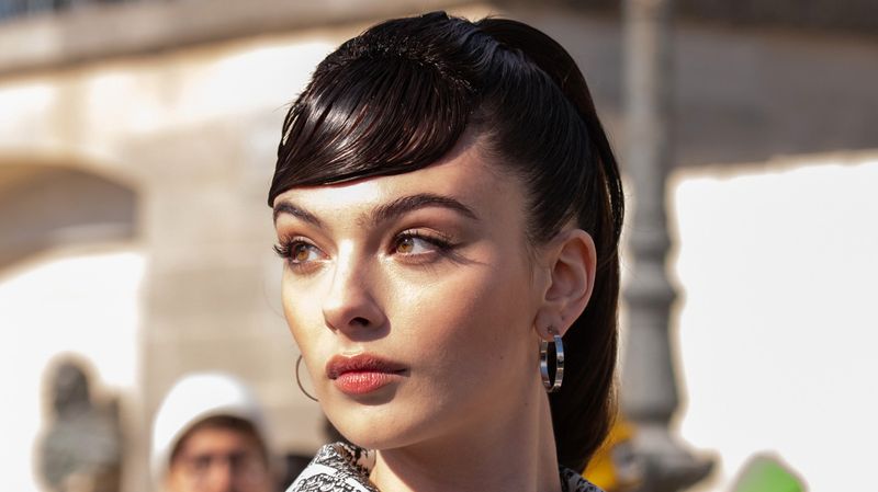 Dramatic Diagonal Bangs