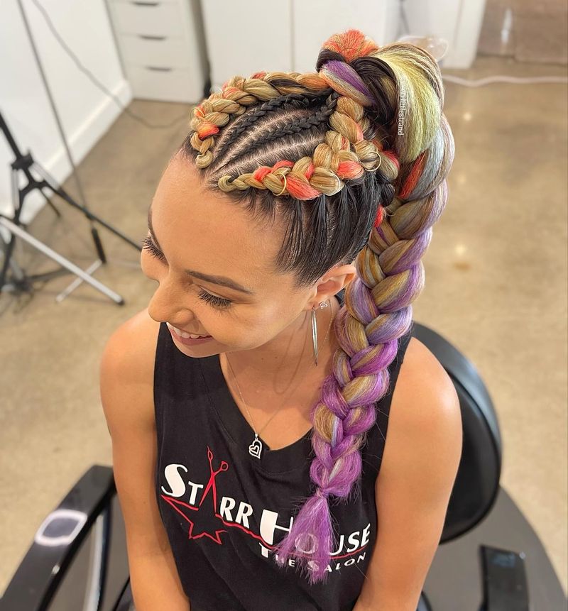 Multi-Textured Braided Pony