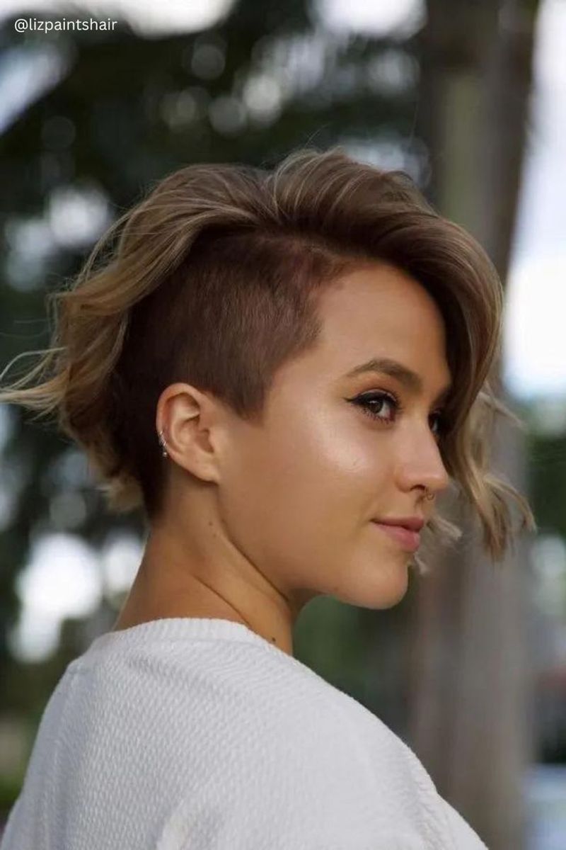 Undercut Bob with Long Bangs