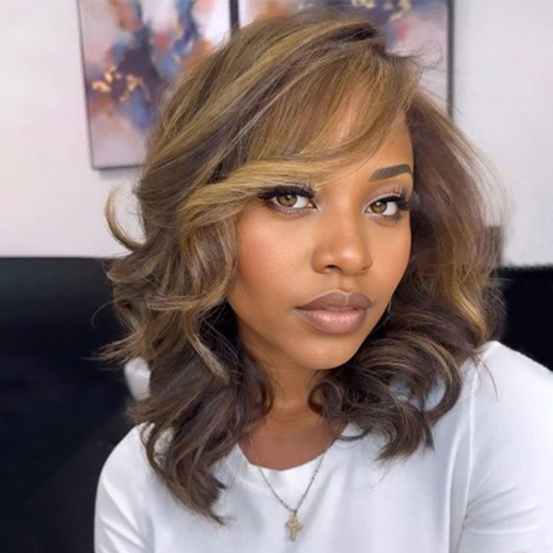 Layered Bob with Side Part