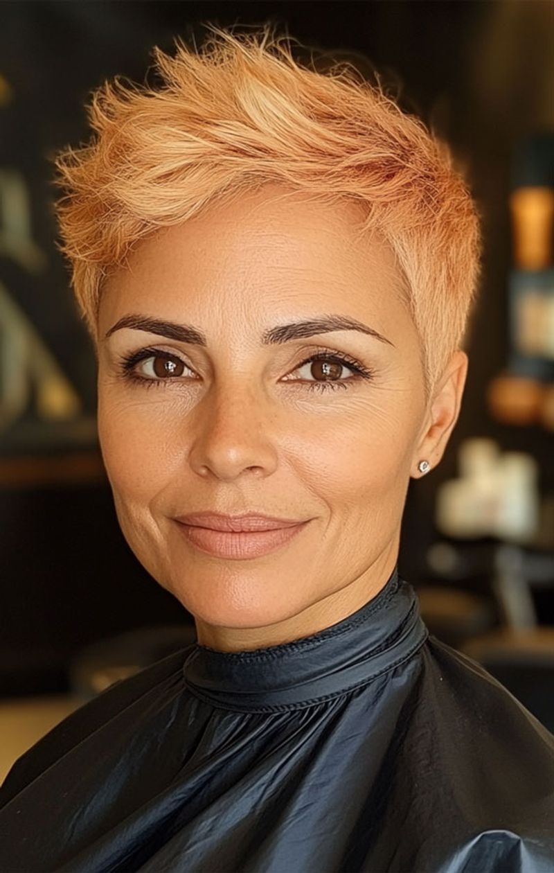 Pixie Cut with Textured Crown