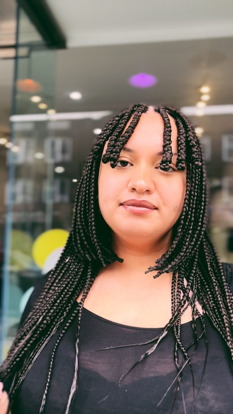 Braided Bangs Box Braids