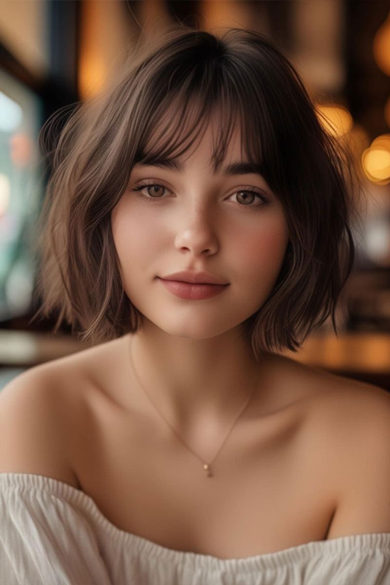 French Bob with Curtain Bangs