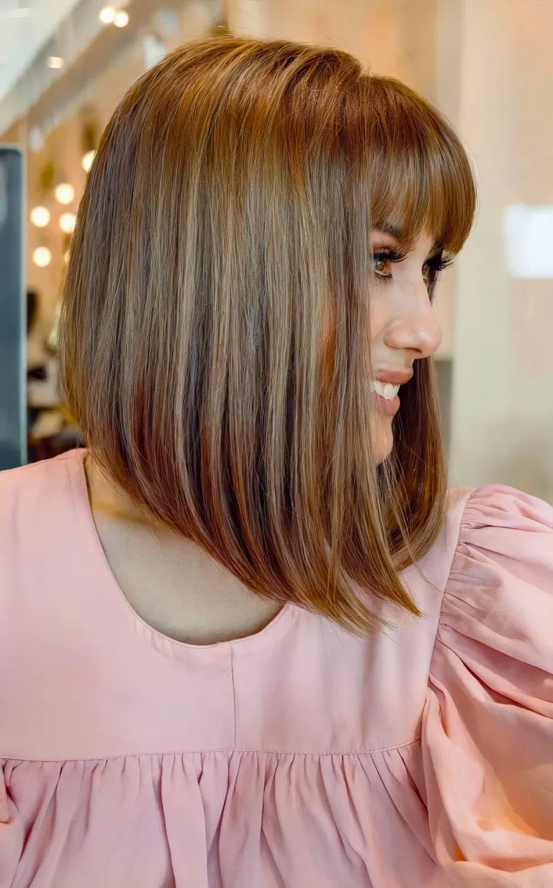 Graduated Bob with Arched Fringe
