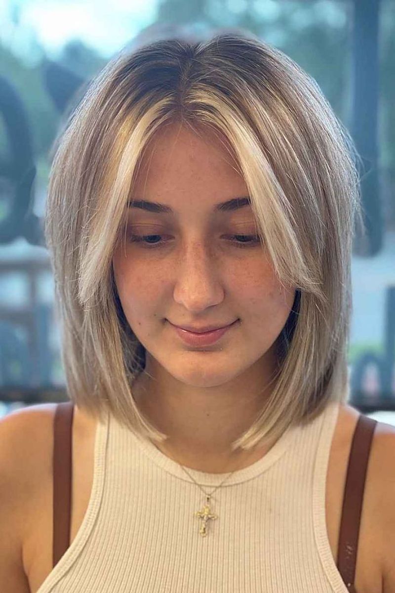 Textured Bob with Curtain Bangs