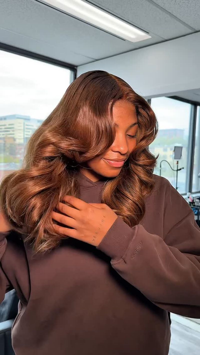 Curtain Bangs With Waves