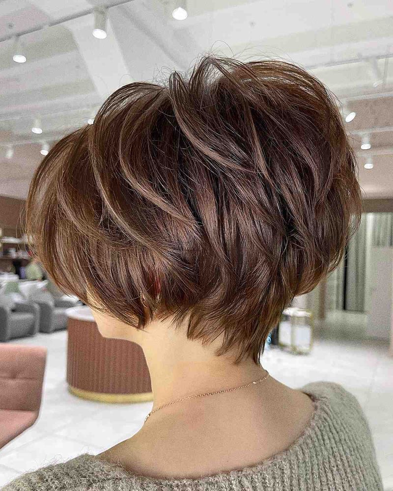 Textured Chin-Length Pixie Bob