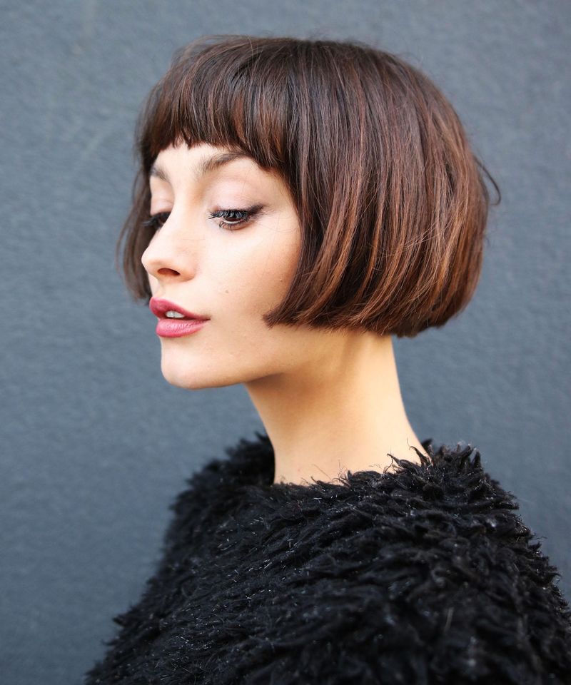 Angled Bob with Micro Bangs