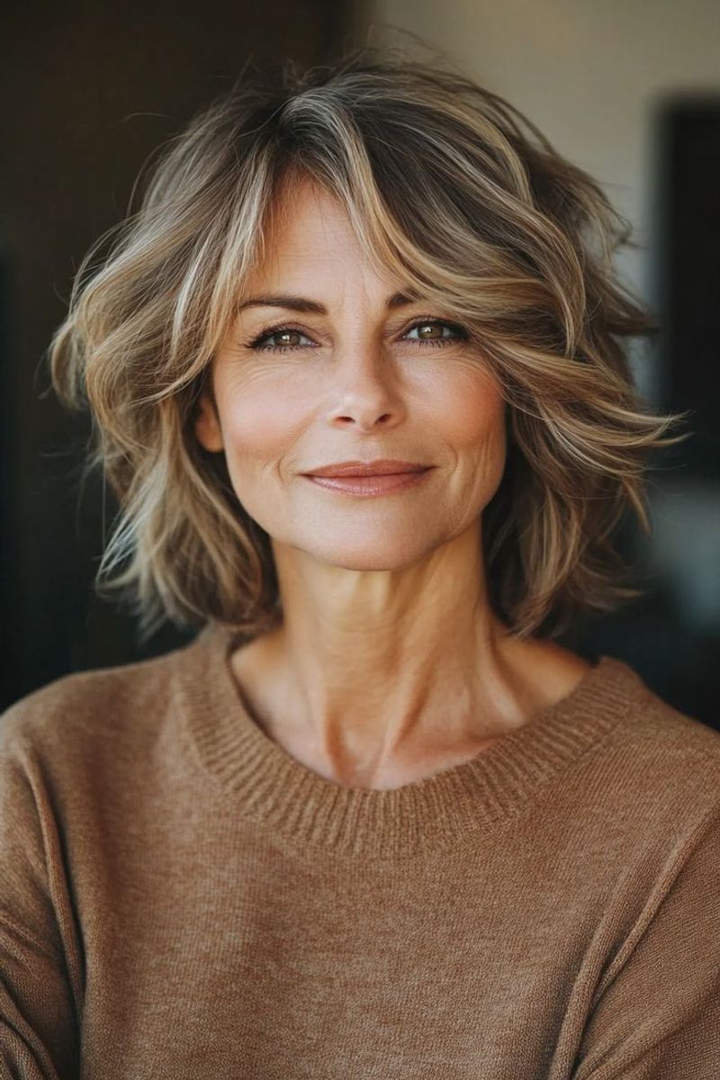 Tousled Shag with Highlights