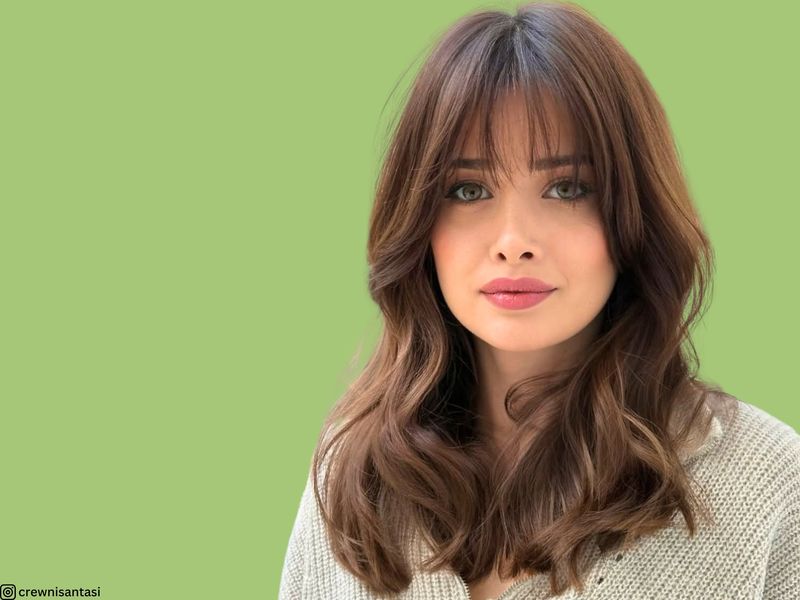 Blended Invisible Bangs