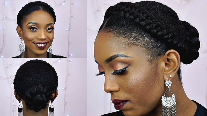 Halo Braid with Curly Tendrils