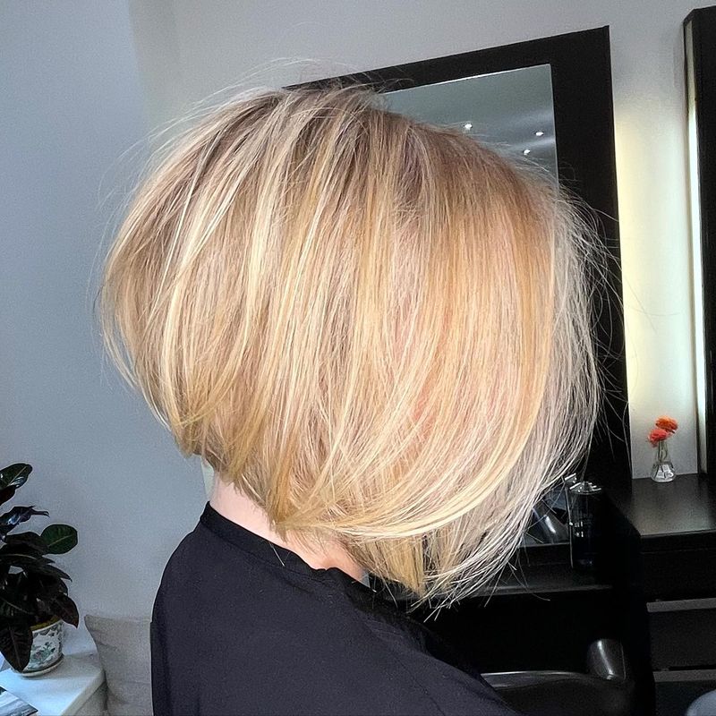 Graduated Bob with Side Part