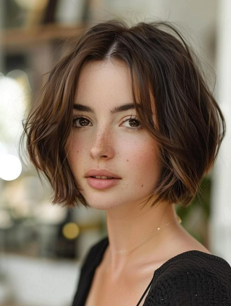 Chin-Length Cut with Curved Ends