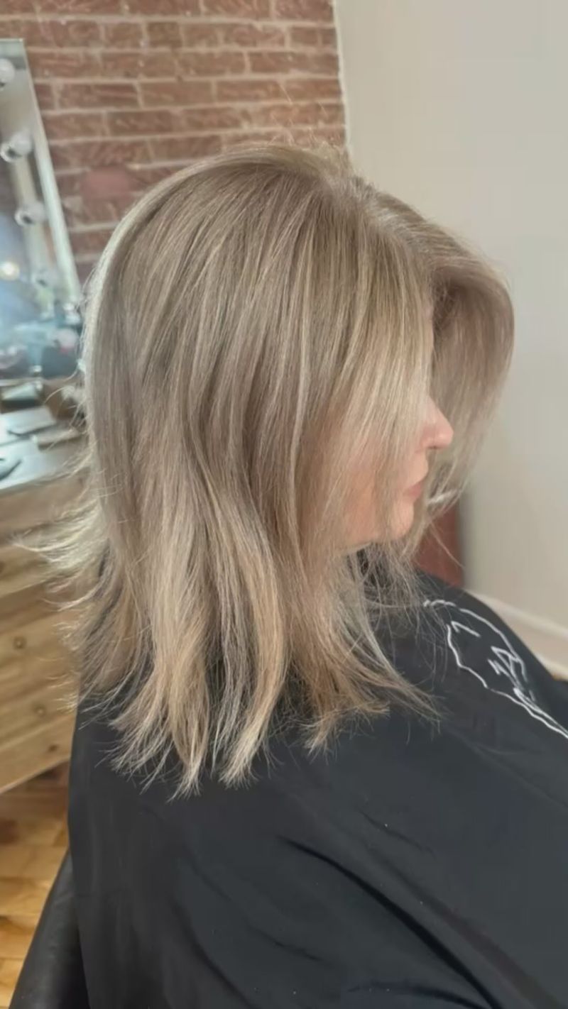 Layered Mid-Length with Side Part