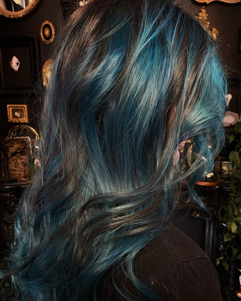 Blue-Black Shadow Roots