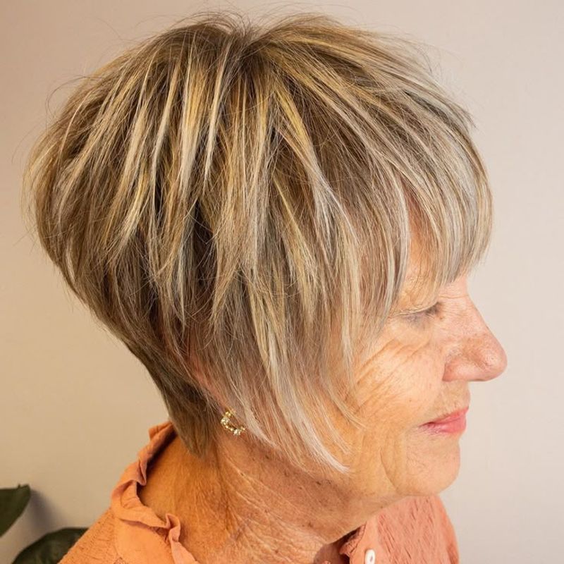 Short Textured Crop with Side Part
