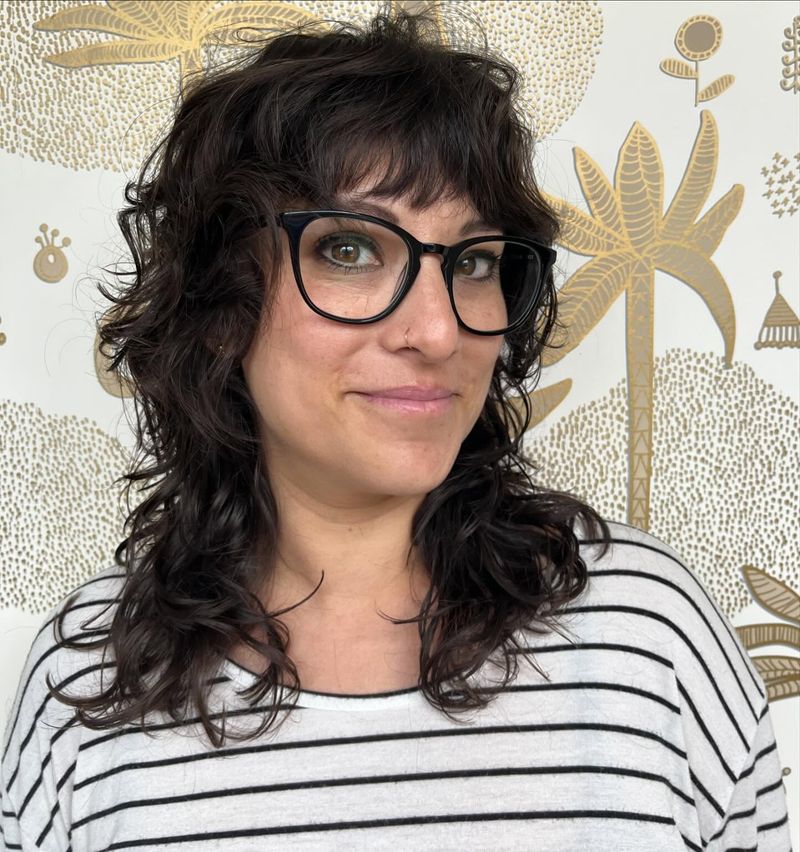 Curly Shag with Curtain Fringe