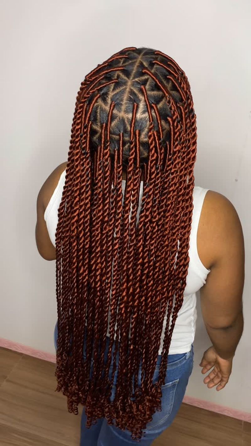 Jumbo Braids with Wrapped Roots