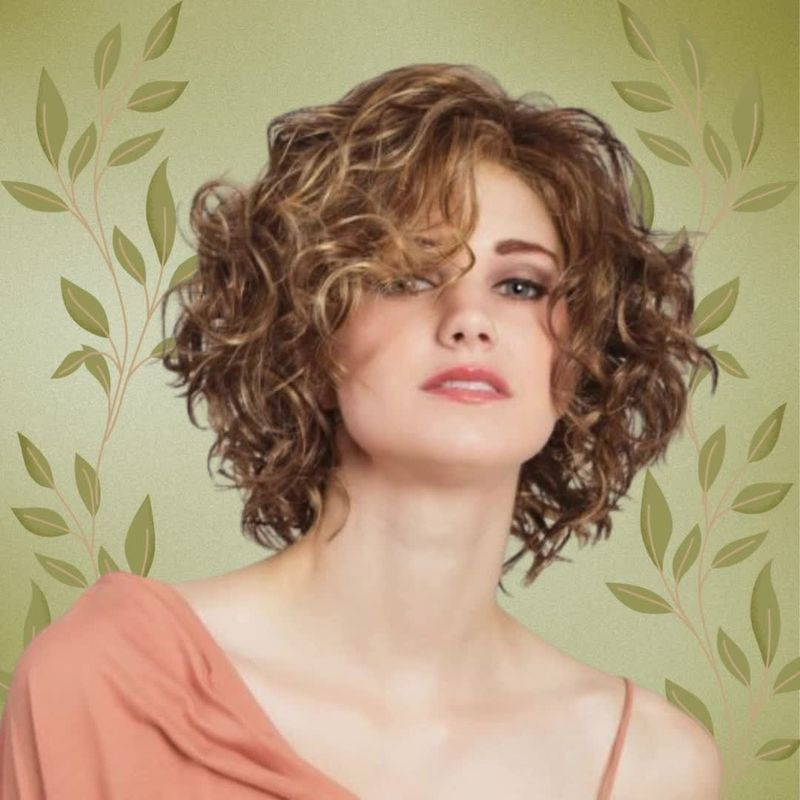 Side-Swept Curly Bangs