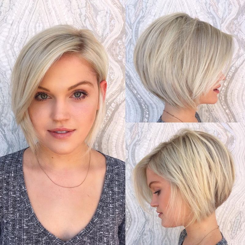 Side-Swept Stacked Bob