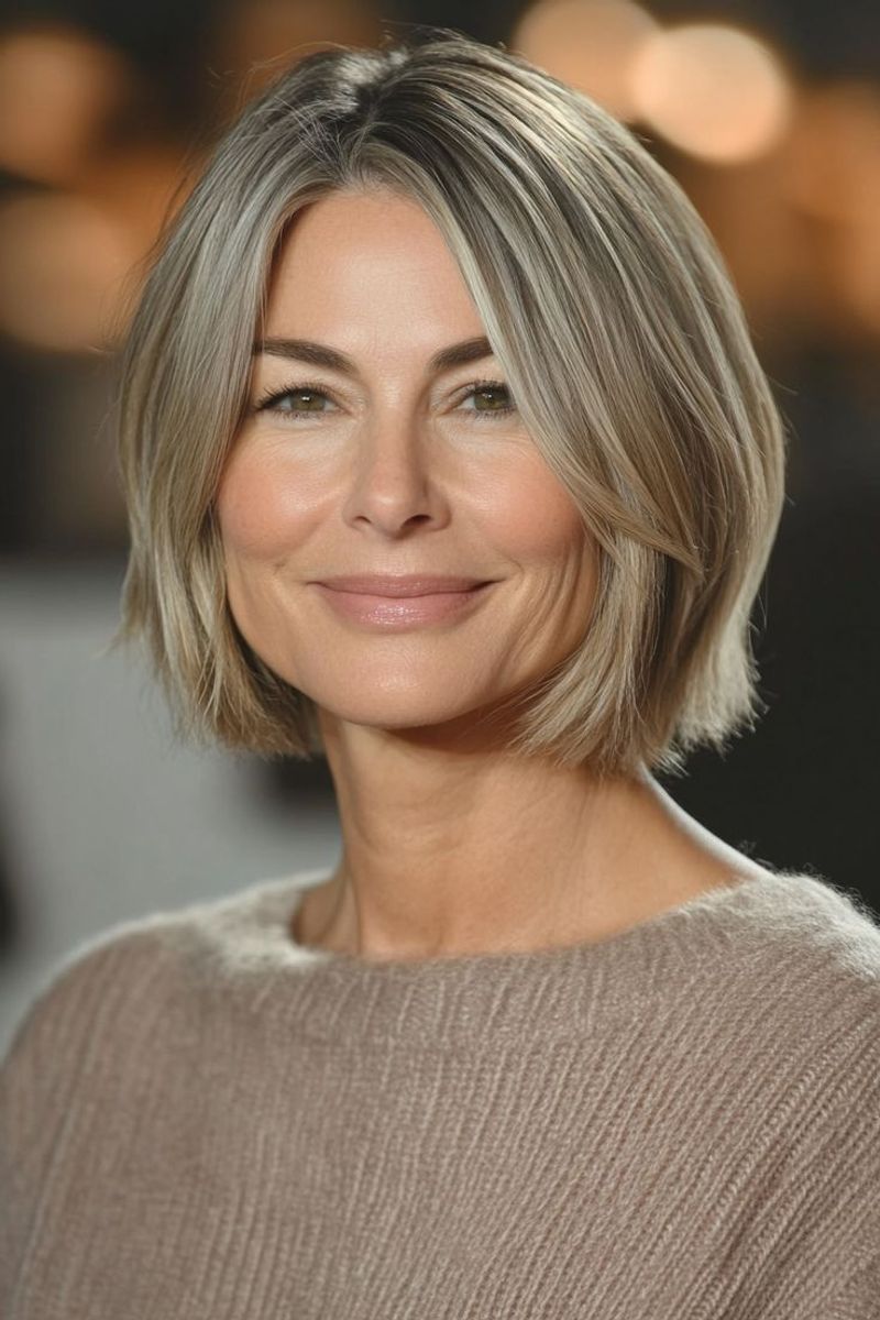 Soft Blunt Bob with Wispy Ends