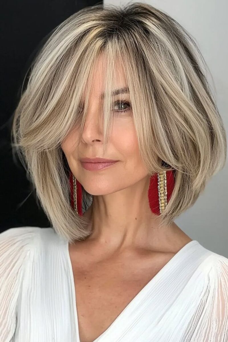 Layered Crop with Wispy Fringe