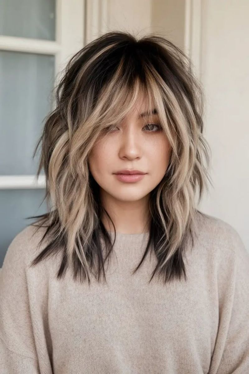 Wolf Cut with Face-Framing Layers