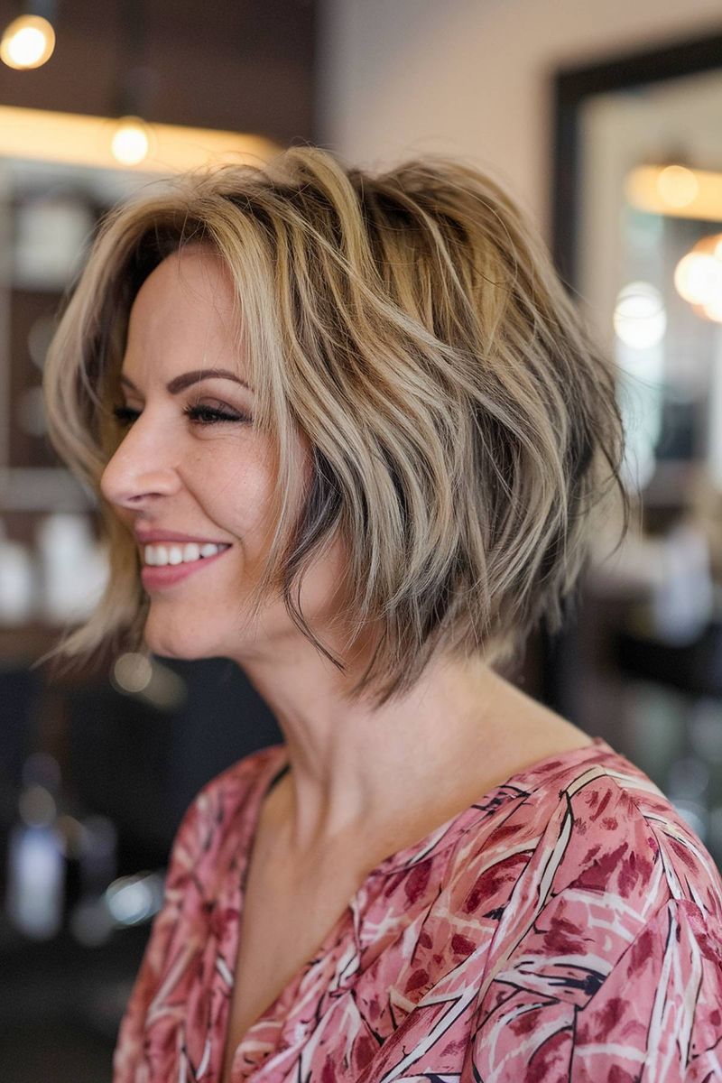 Graduated Bob with Textured Crown