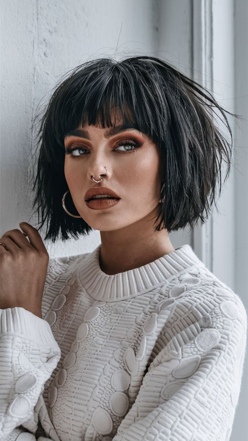Blunt Bob with Micro-Bangs