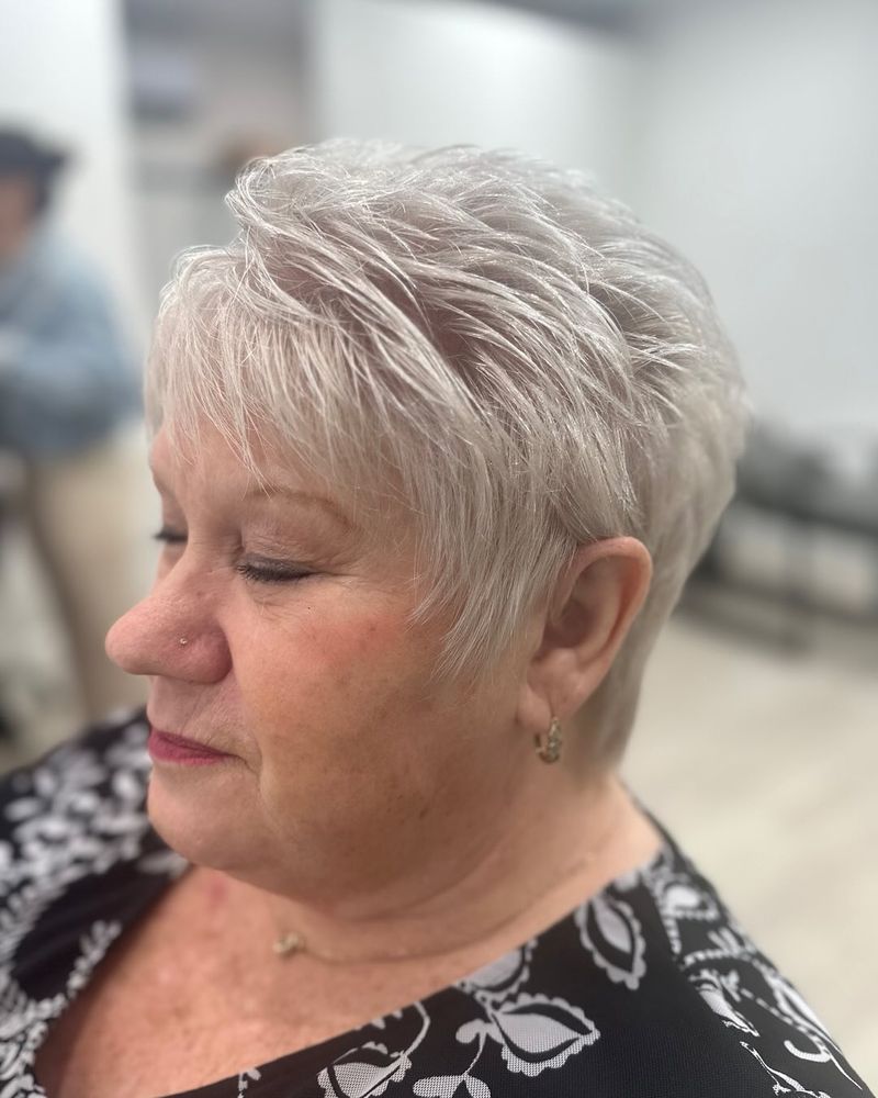 Silver Pixie with Bold Texture