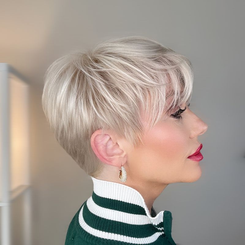 Tapered Pixie with Textured Crown