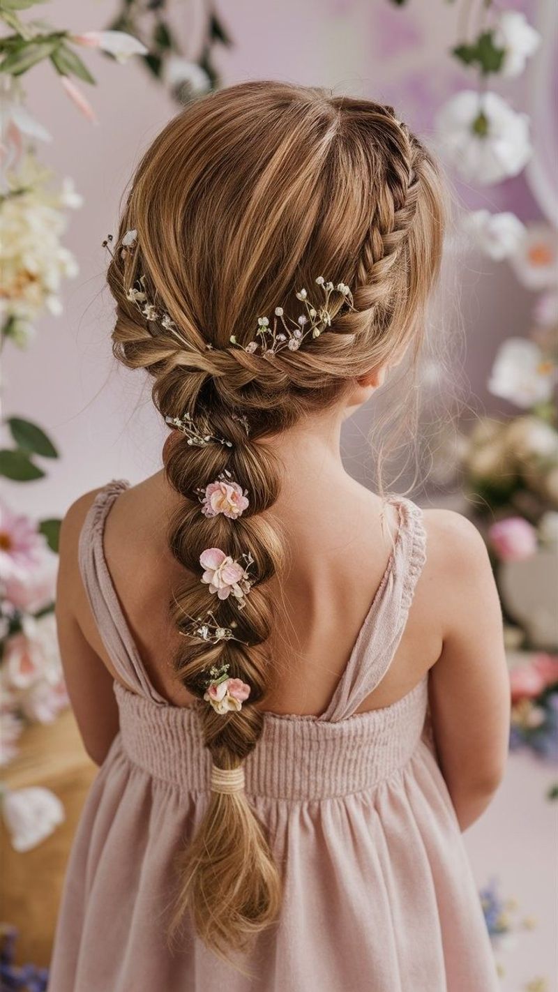 Junior Bridesmaid's Bohemian Braid