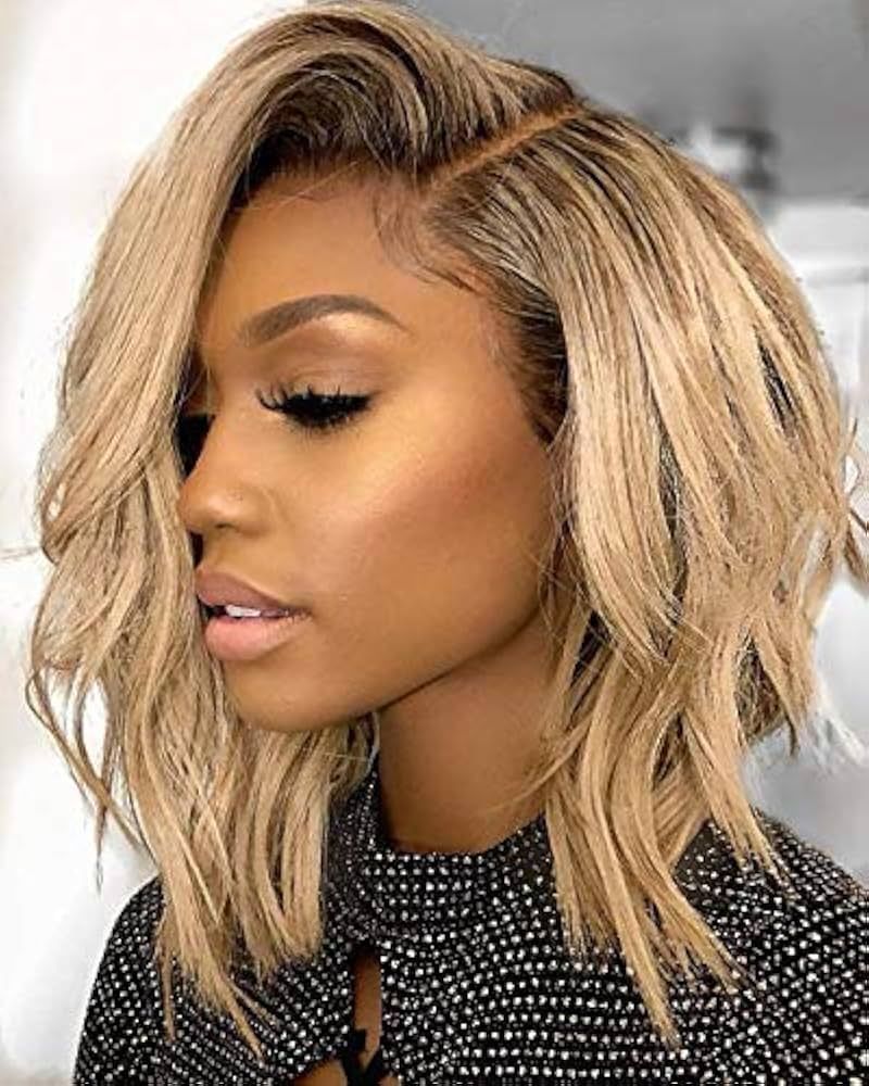 Ombré Bob with Beach Waves
