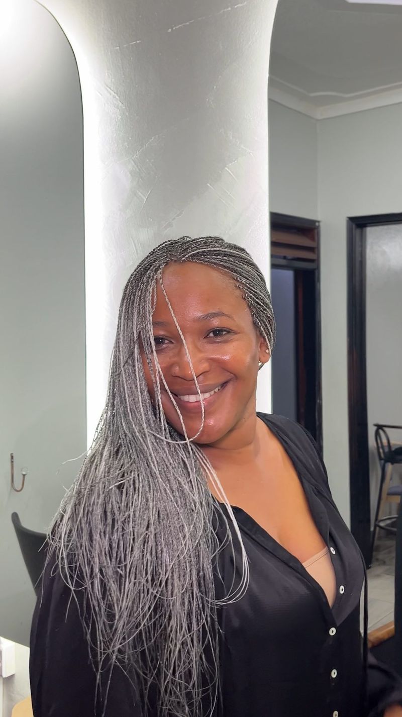 Micro Braids with Silver Threading