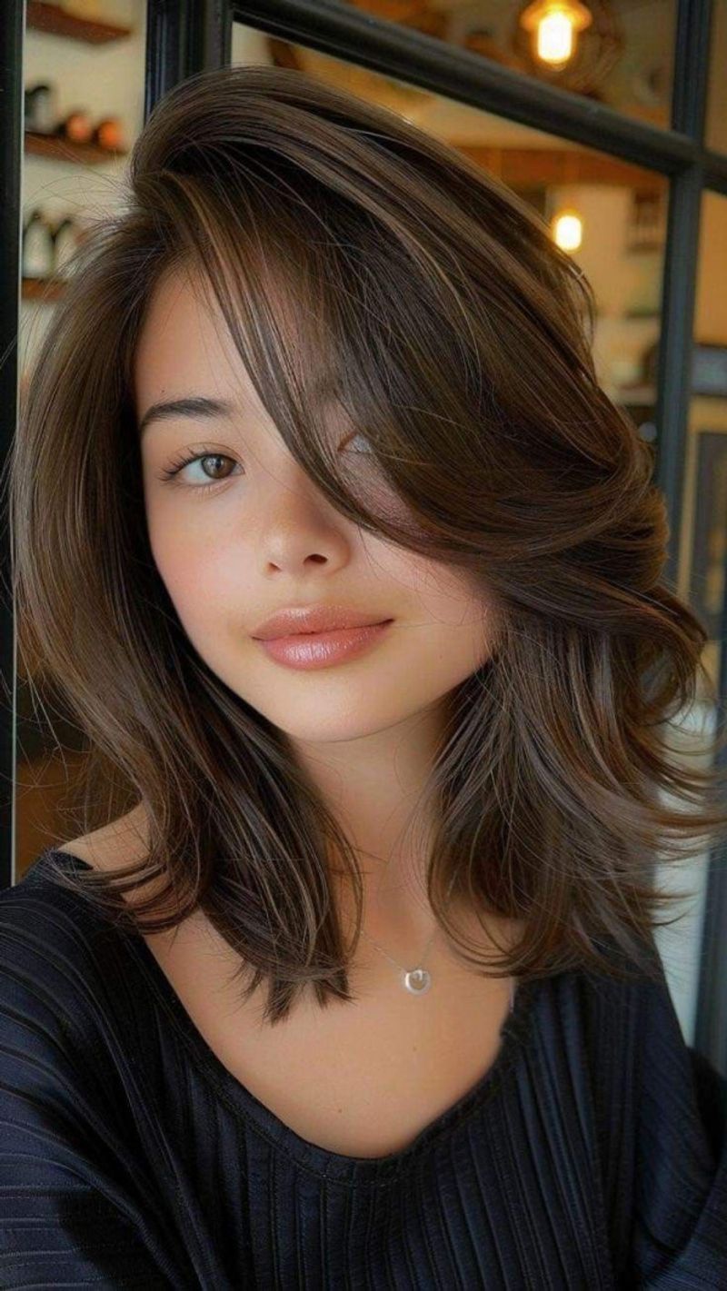 Layered Cut with Side-Swept Bangs