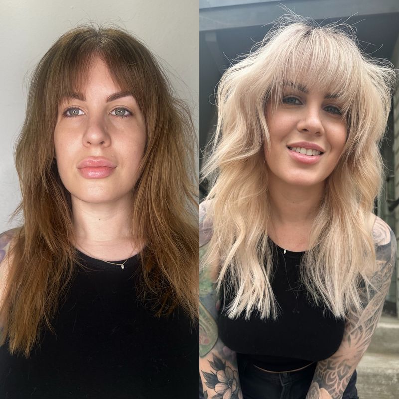 Mousy Brown to Platinum Blonde