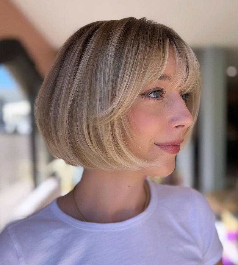 Rounded Bangs with Bubble Bob