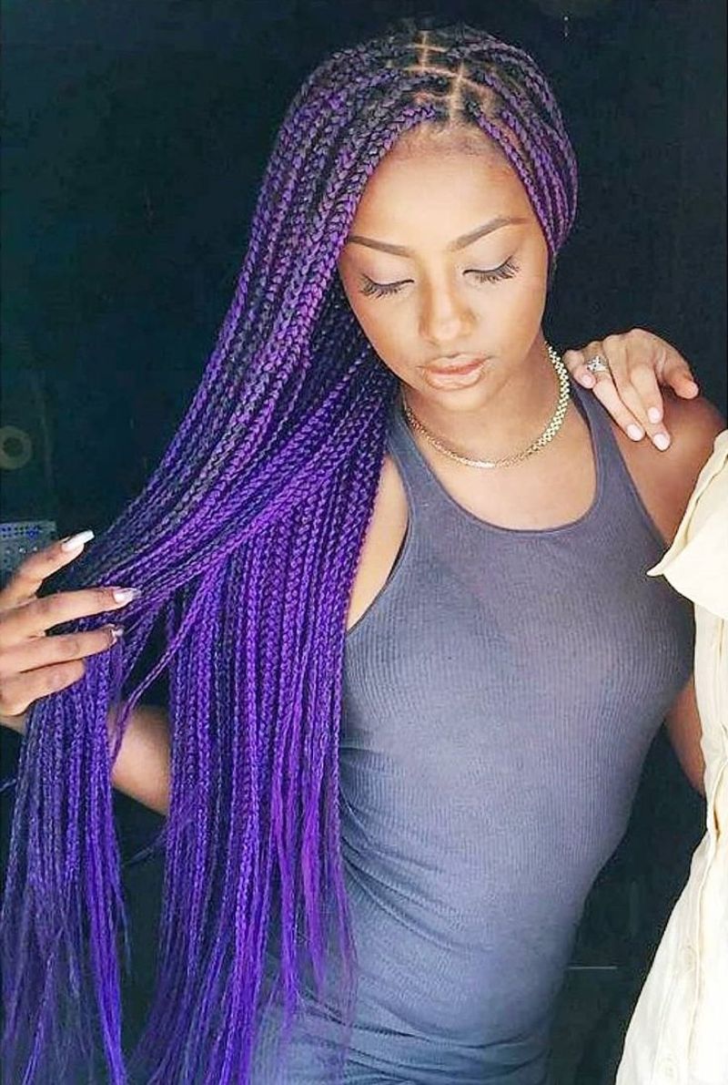 Colored Box Braids