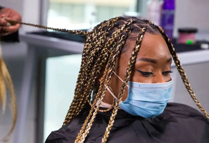 Knotless Braids Process