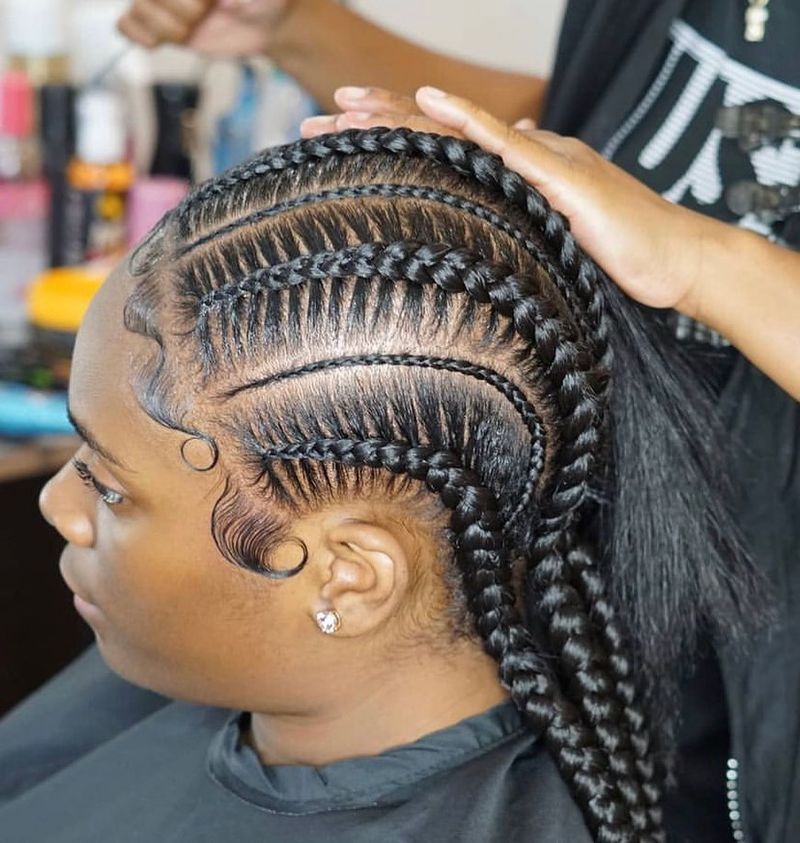 Feed-In Cornrows - Sleek and Sporty