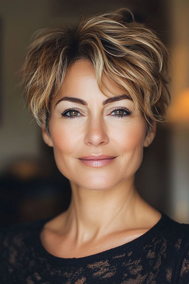 Tousled Pixie with Root Volume