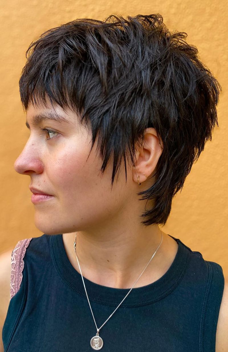 Choppy Pixie with Piece-y Fringe