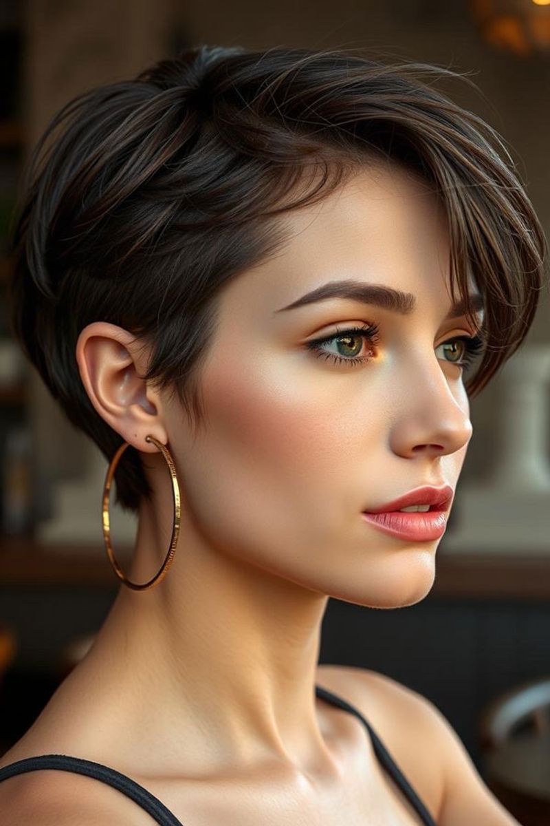 Soft Undercut With Side-Swept Bangs