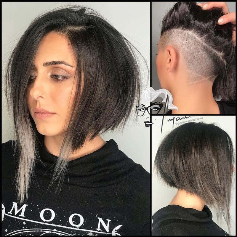 Undercut Asymmetrical Bob