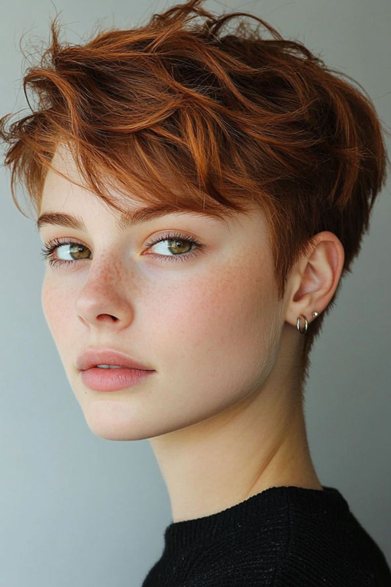 Layered Pixie with Feathered Edges